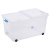 60 Liter Storage Box Clippy with Folding Lid And Wheels [TML260] [004259]