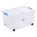 110 Liter Storage Box Clippy with Folding Lid And Wheels [TML299] [004273]