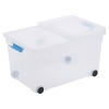 110 Liter Storage Box Clippy with Folding Lid And Wheels [TML299] [004273]