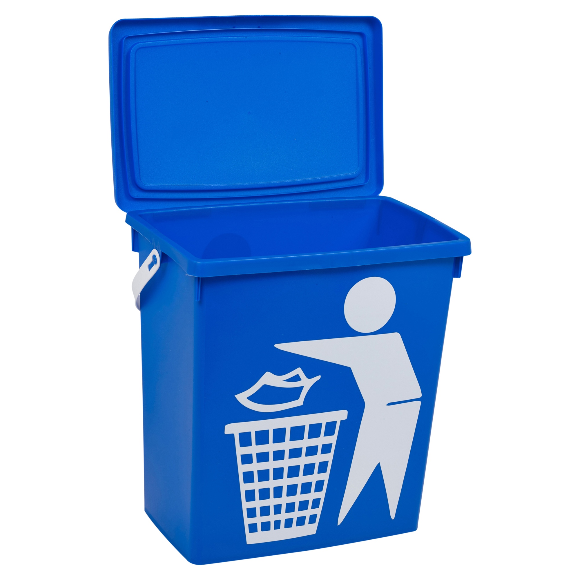 2 X 12 Litre Rubbish Garbage Bins Trash Cans Carry Handle Flip Lid E38