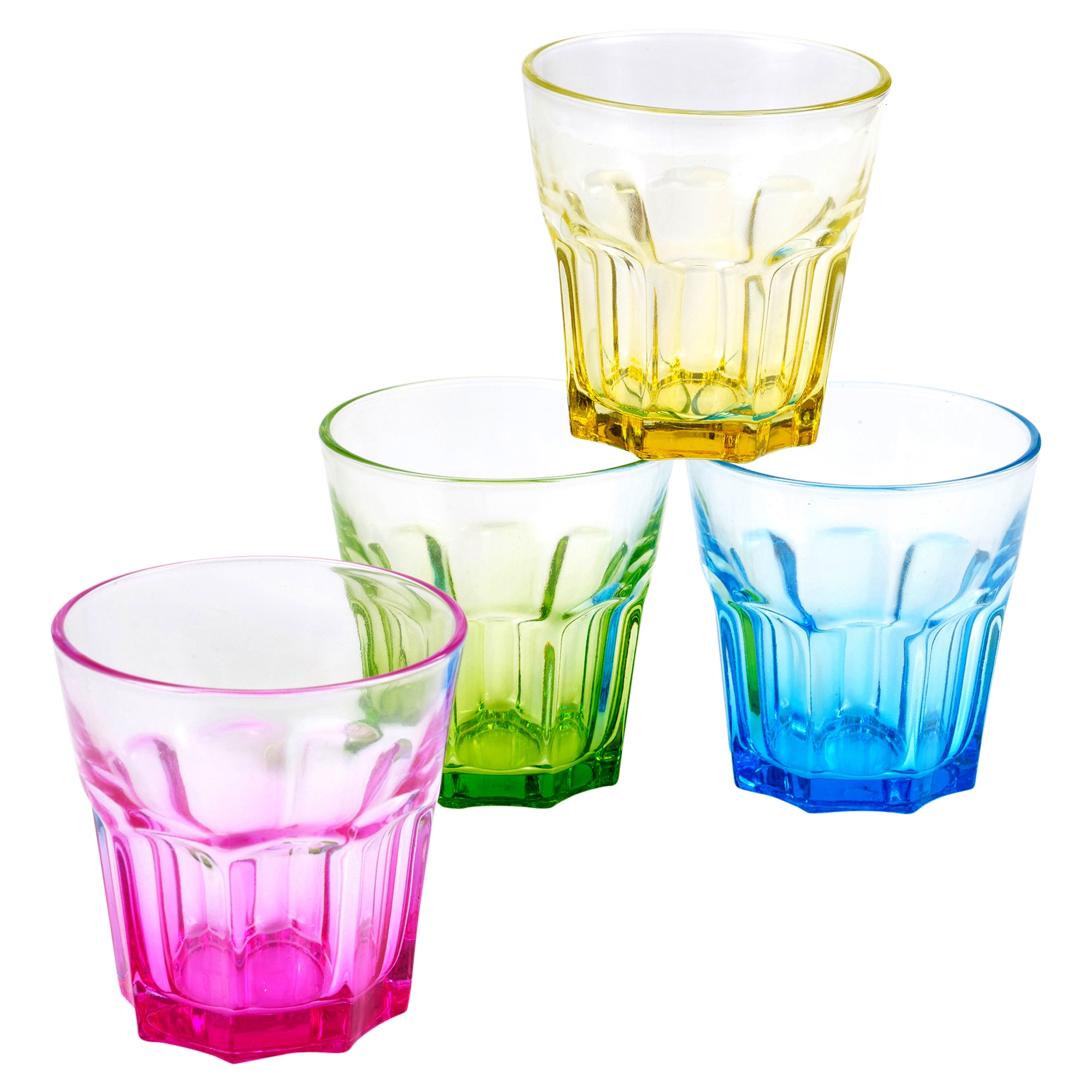 water glasses coloured