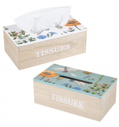 Tissue Box With Insect and Flower Print [972801]
