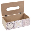 Wooden Tissue Box With Palm Print [900255]