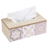 Wooden Tissue Box With Palm Print [900255]