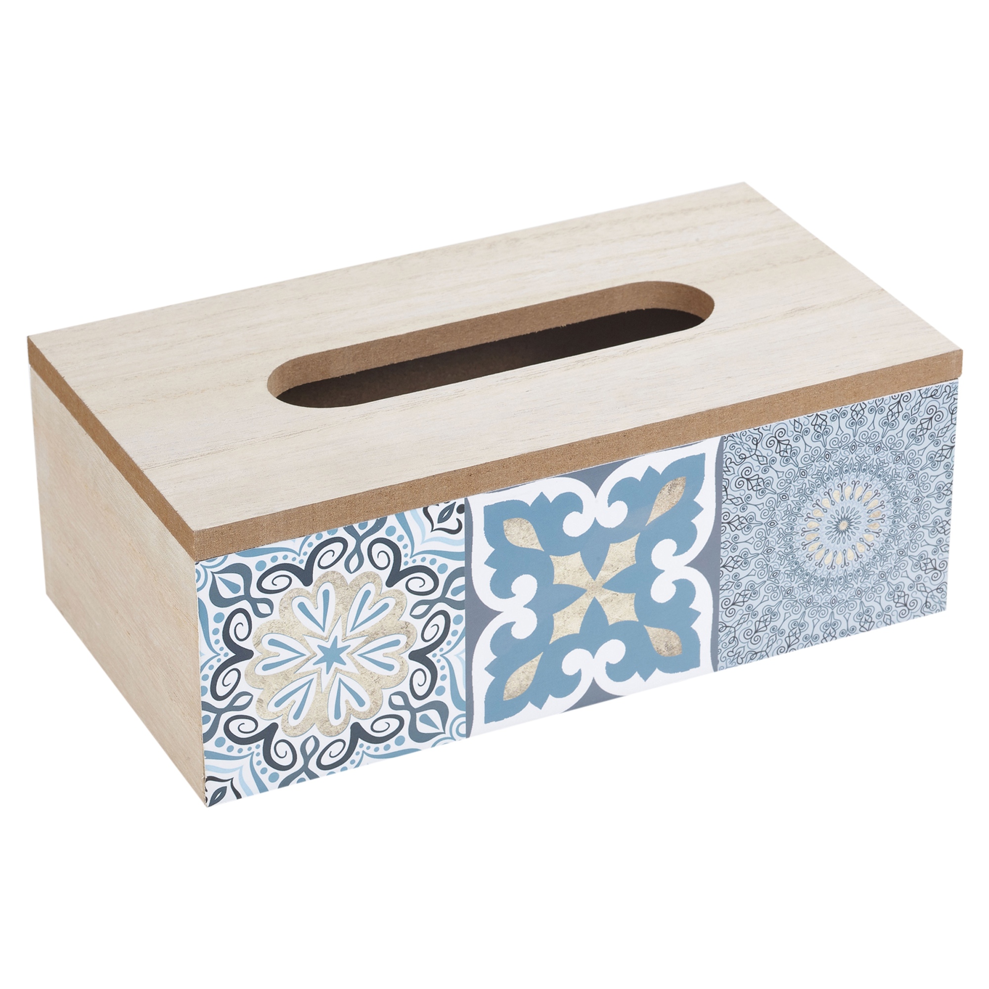 Wooden Tissue Box Holder Cover Dispenser Container Flower 