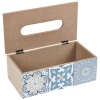 Wooden Tissue Box With Palm Print [900255]