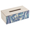 Wooden Tissue Box With Palm Print [900255]