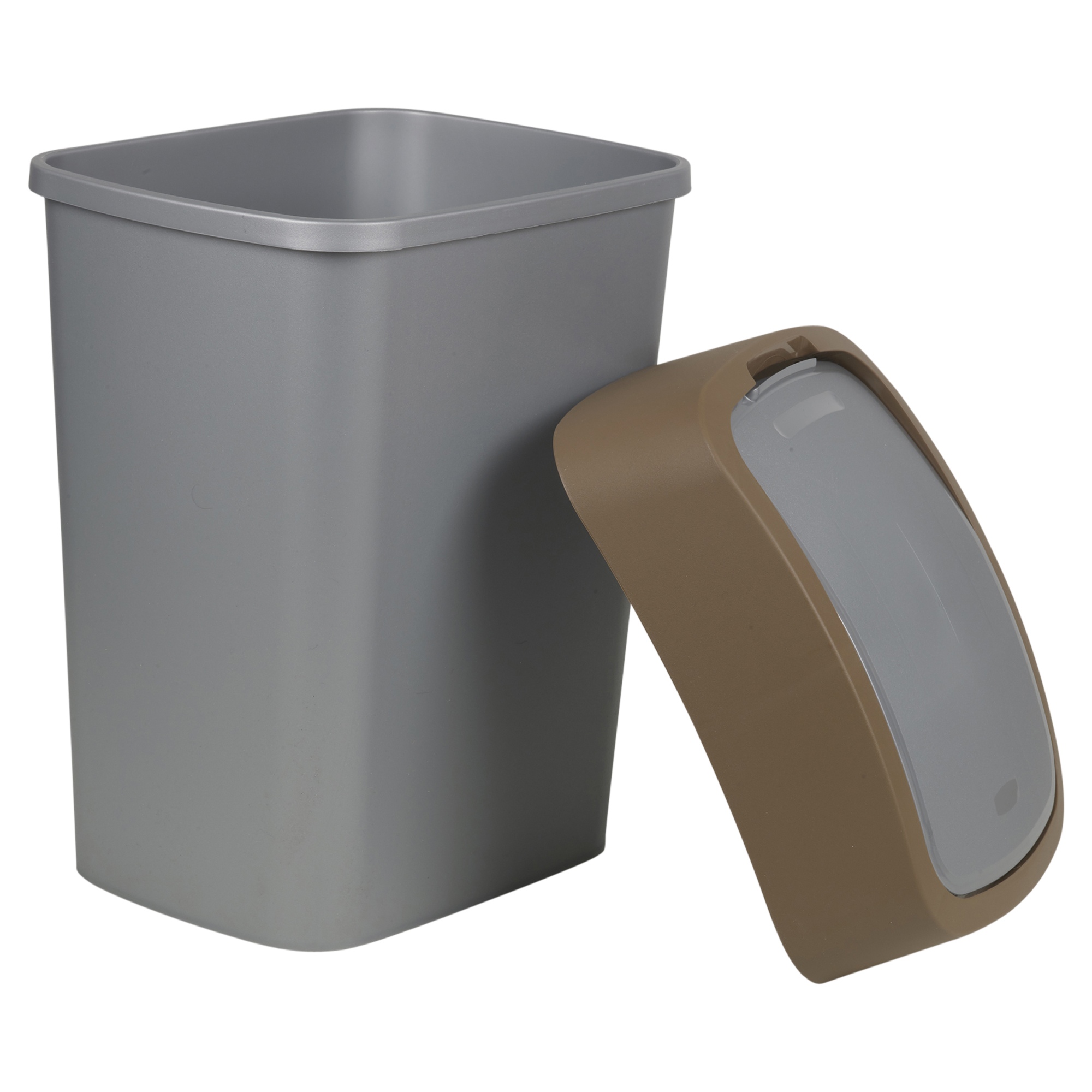 2 x 25L Curver Waste Paper Bottle Recycling Bins Swing Top Lid Kitchen