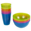 6 Piece Colourful Plastic Bowls [538925]