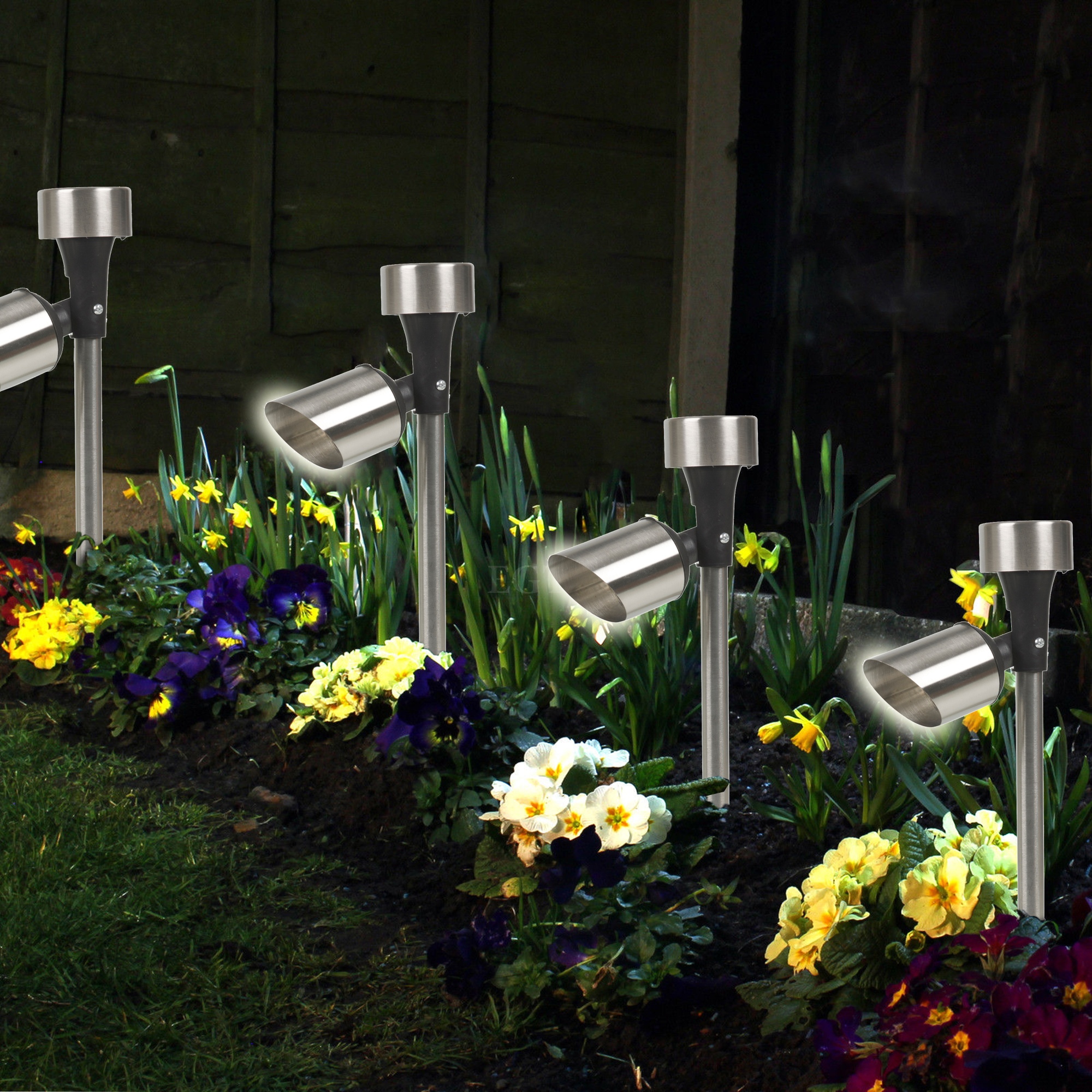 Details About 4 6 10 X Solar Powered Led Outdoor Garden Lights Lamps Stake Post