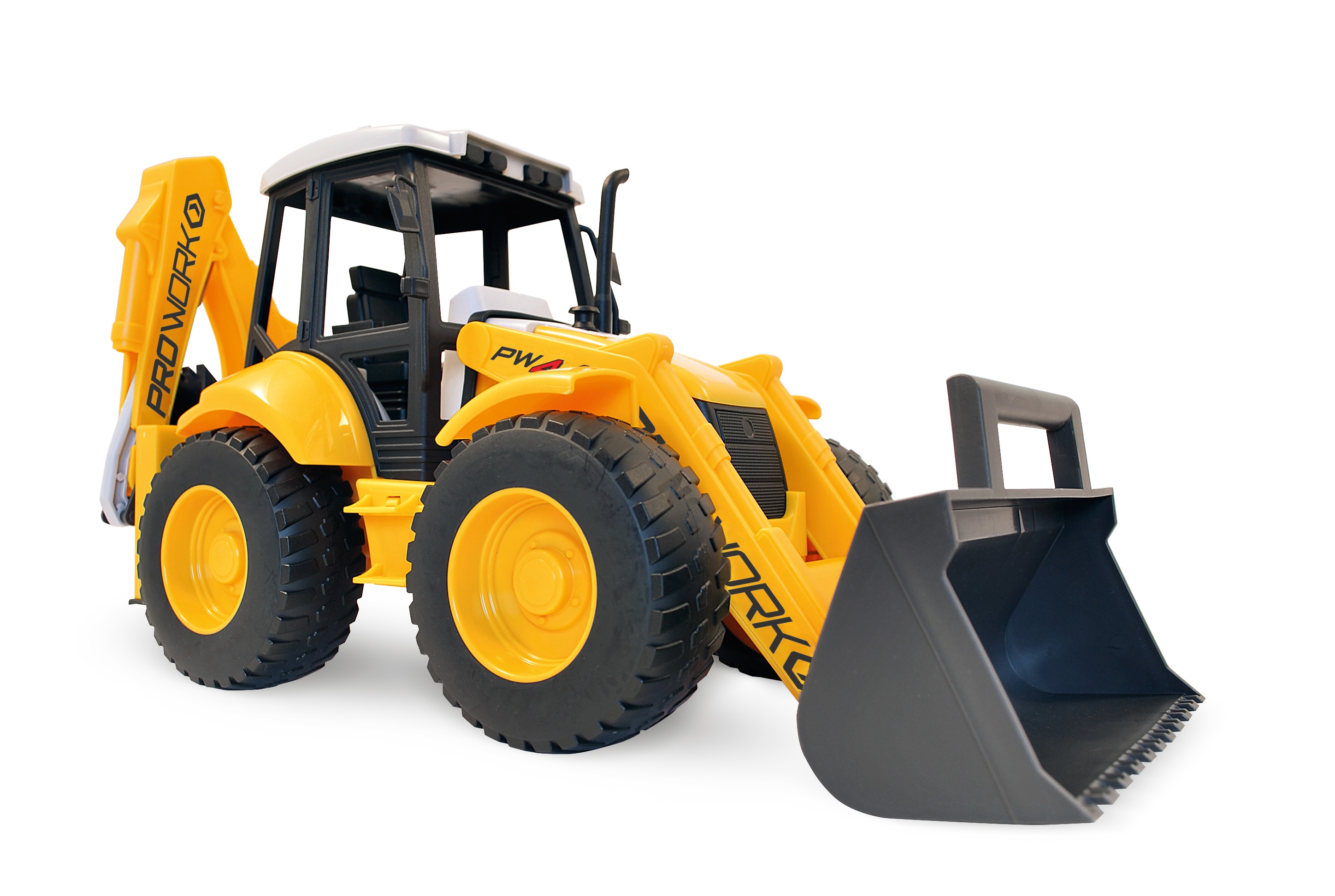 Real Looking Yellow Backhoe Loader Toy Tractor Indoor Outdoor Summer
