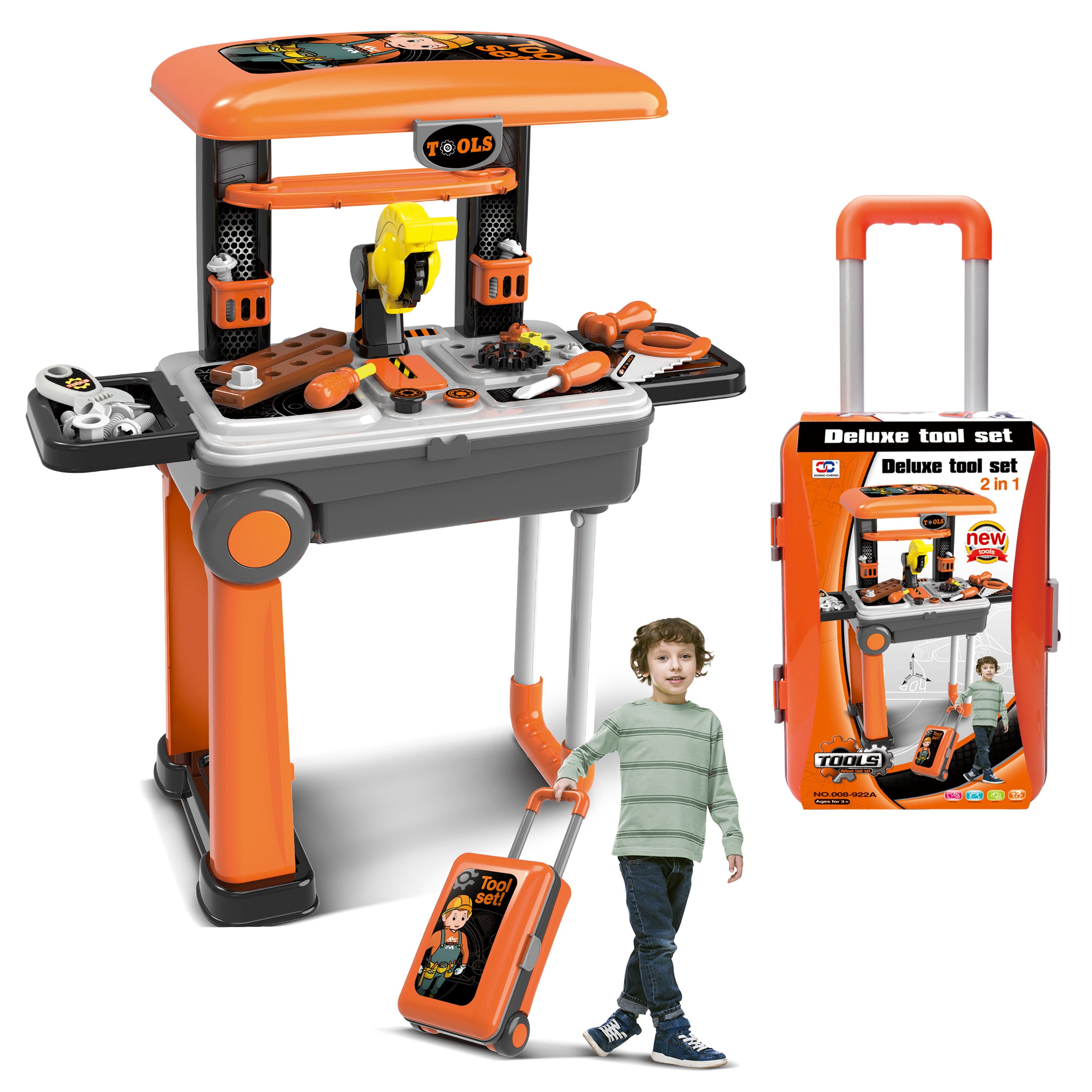 2-in-1 Travel Suitcase Tool Set for Children