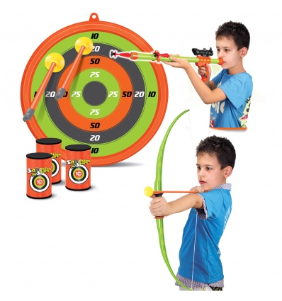 2 in 1 Archery & Blow Gun Set With Targets [881-05]