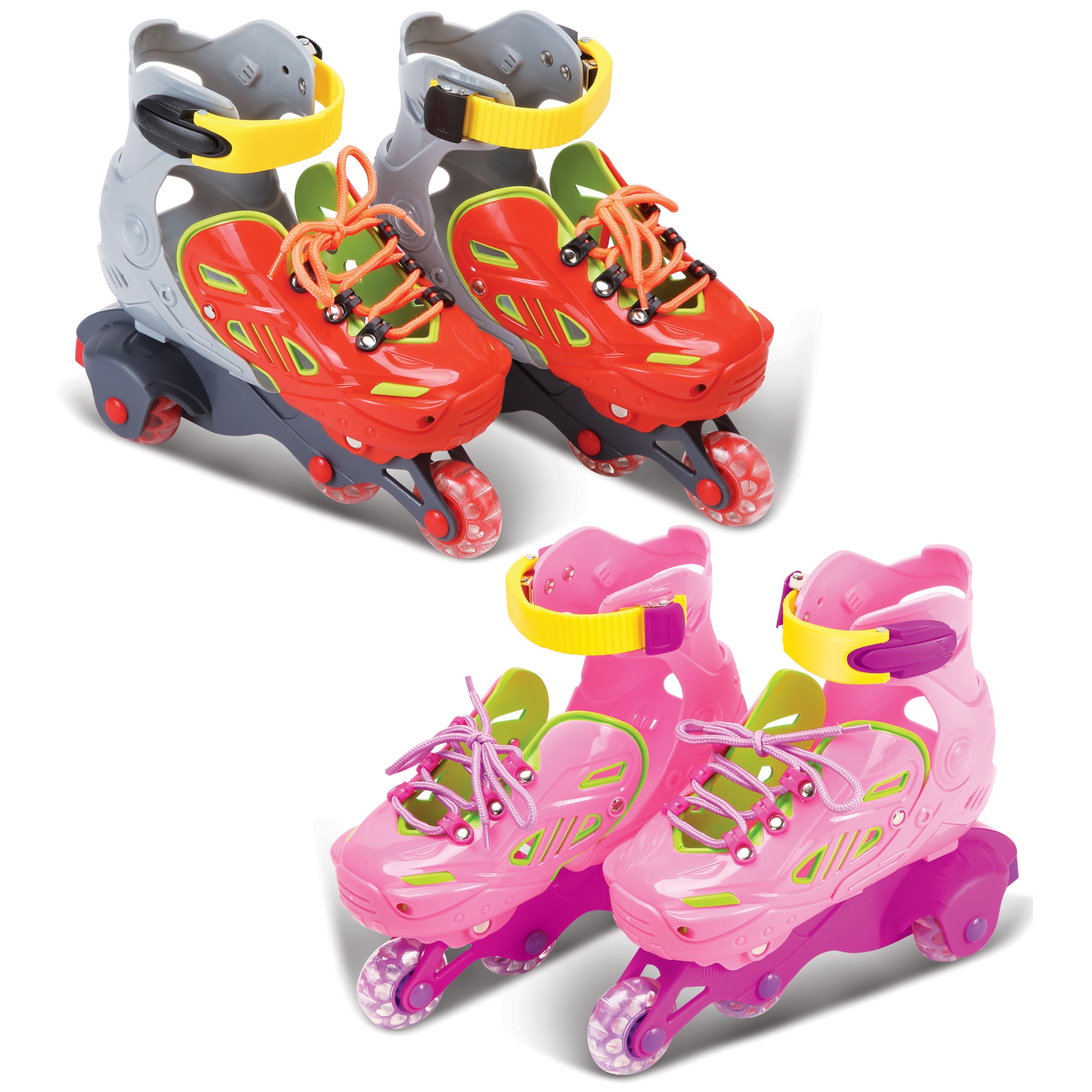 Kids Children's Size 12.5 3 Roller Skates Blades InLiners 4 Wheels