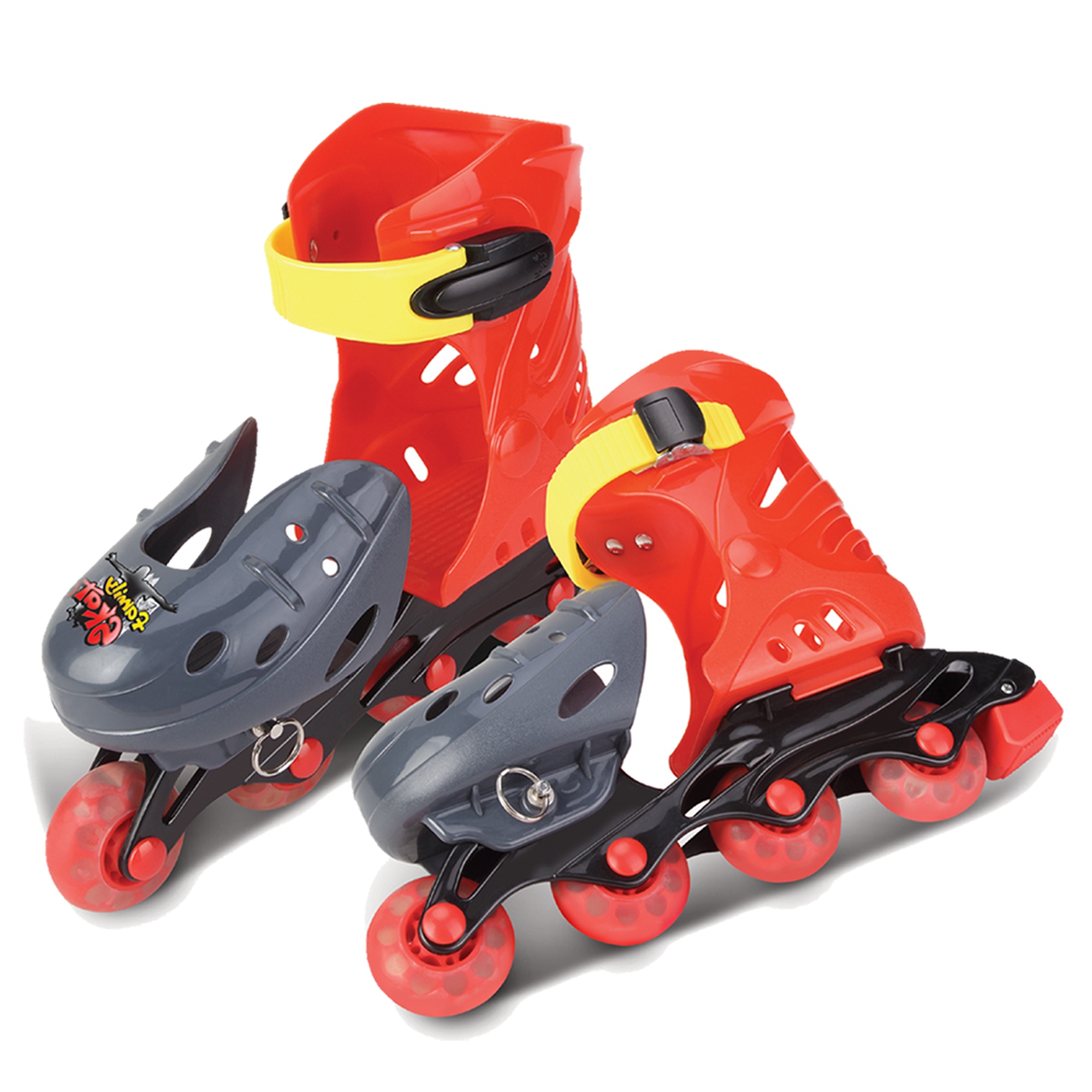 Kids 4 Wheels In Line Roller Blades Skates Boys Girls Adjustable Size