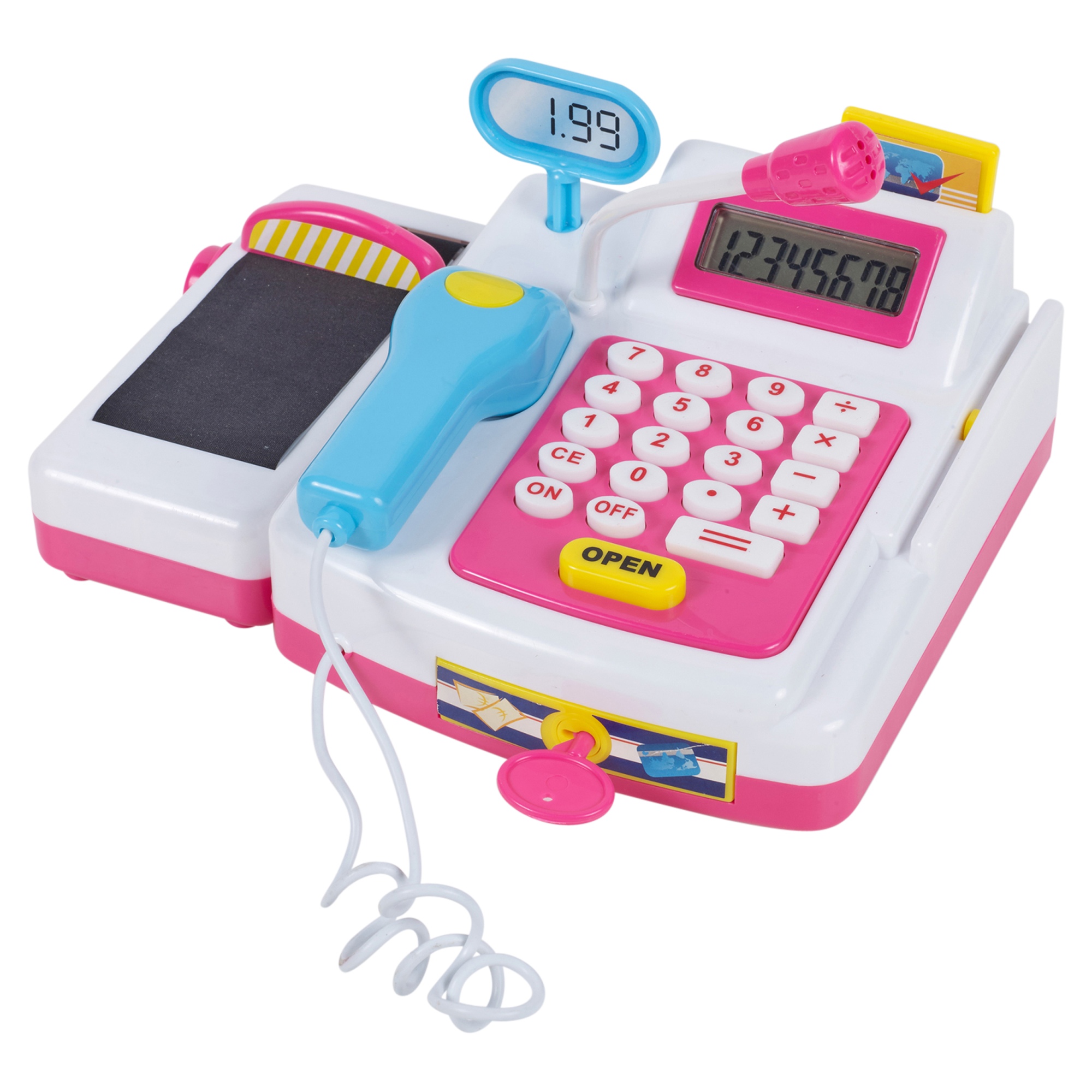 24 Pcs Toy Cash Register Checkout Till Lights & Sounds Working Scanner