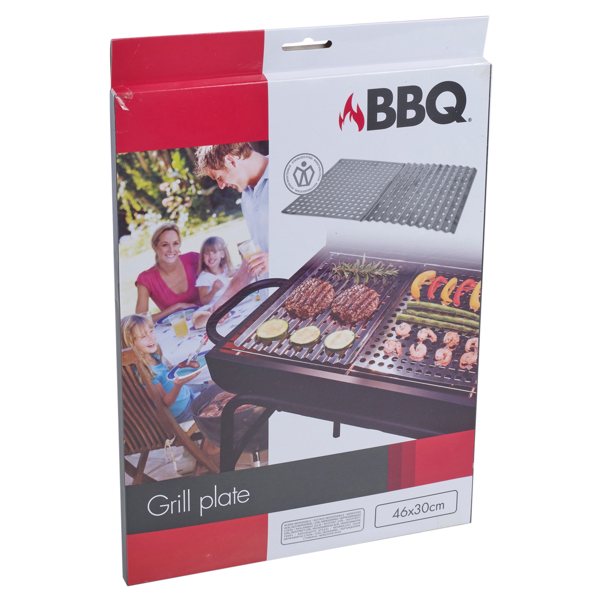 Large Stainless Steel BBQ Metal Grilling Sheet Easy Clean Barbecue