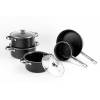 8 Pcs Black Marble Cookware Set [801116]