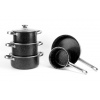 8 Pcs Black Marble Cookware Set [801116]