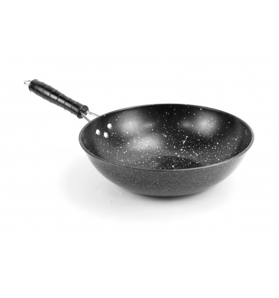 Black Marble Style Wok Frying Pan [801123]