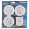 3pc LED Push Light Round  [070452]