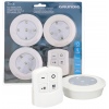 3pc LED Push Light Round  [070452]