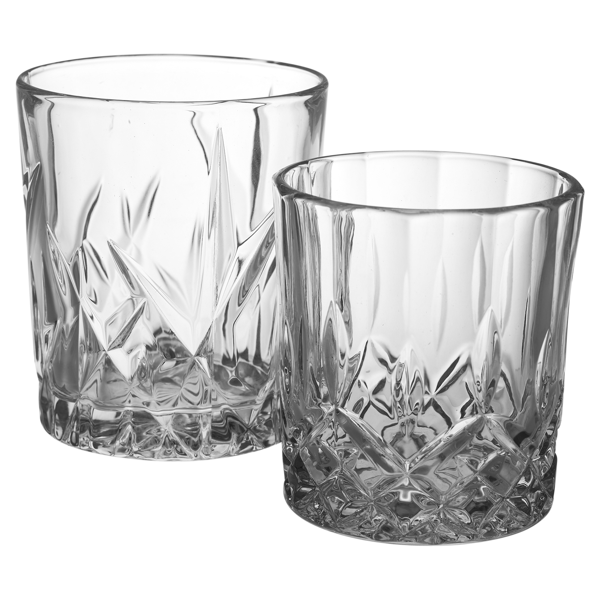 4 PCS 300ml Whiskey Tumblers Crystal Lead Free Drinking Glasses Gift
