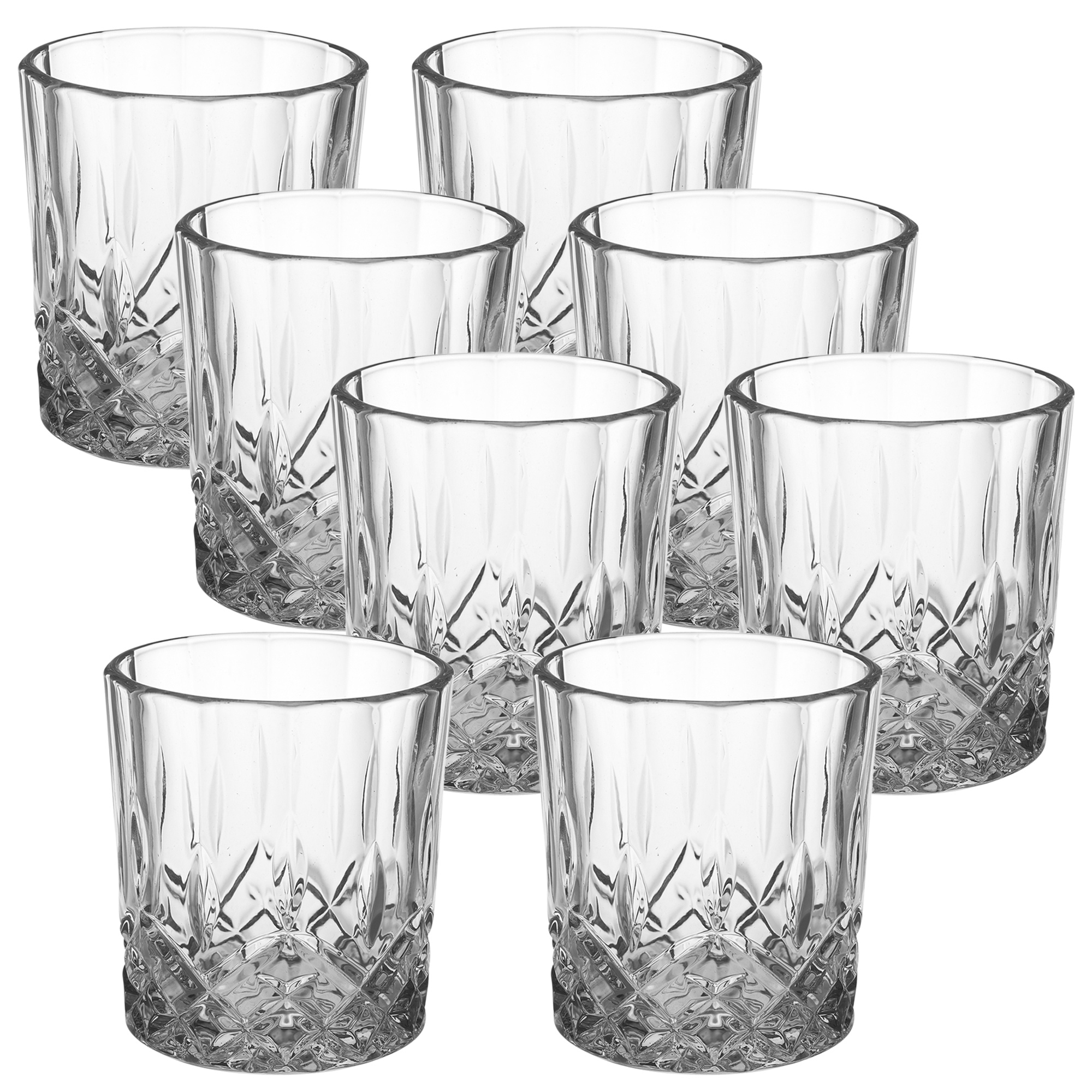 4 PCS 300ml Whiskey Tumblers Crystal Lead Free Drinking Glasses Gift