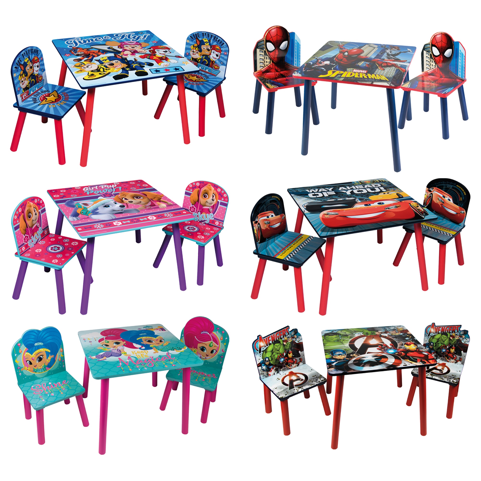 spiderman table chair set