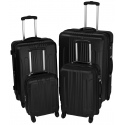 Travelight 4pc ABS Spinner Suitcase Set - Black