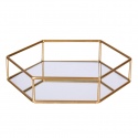 Hexagon Shaped Mirror Tray 30x26x5cm [533302]