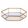 Hexagon Shaped Mirror Tray 30x26x5cm [533302]