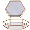 Hexagon Shaped Mirror Tray 34x30x5cm [533296]