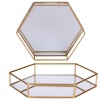 Hexagon Shaped Mirror Tray 30x26x5cm [533302]