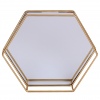 Hexagon Shaped Mirror Tray 30x26x5cm [533302]