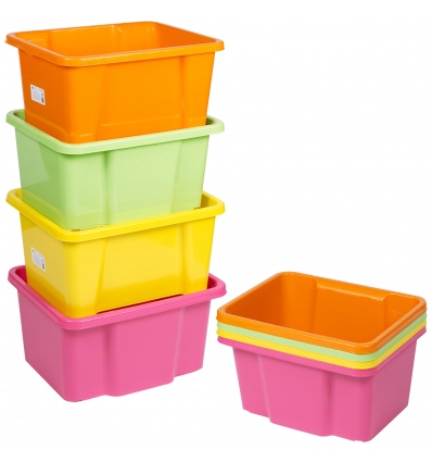 Set of 4 coloured Storage Boxes  [337696]