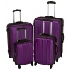 Four Piece ABS Spinner Suitcase Set - Purple