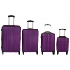 Four Piece ABS Spinner Suitcase Set - Purple