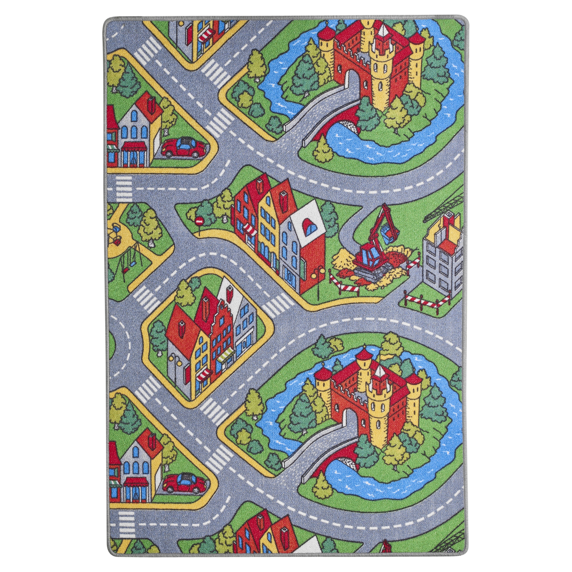 Kids Giant City Playmat Roads Buildings Town Play Cars Carpet Rug Play