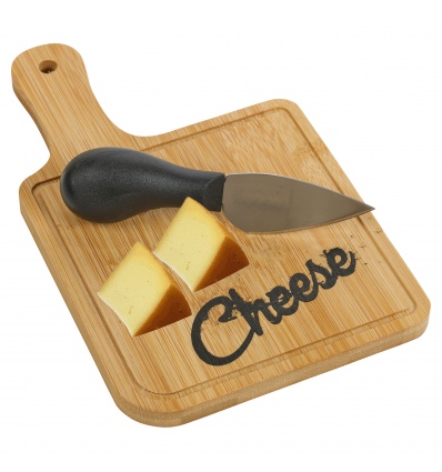 Bamboo Cheese Cutting Board with Knife Set [114830]