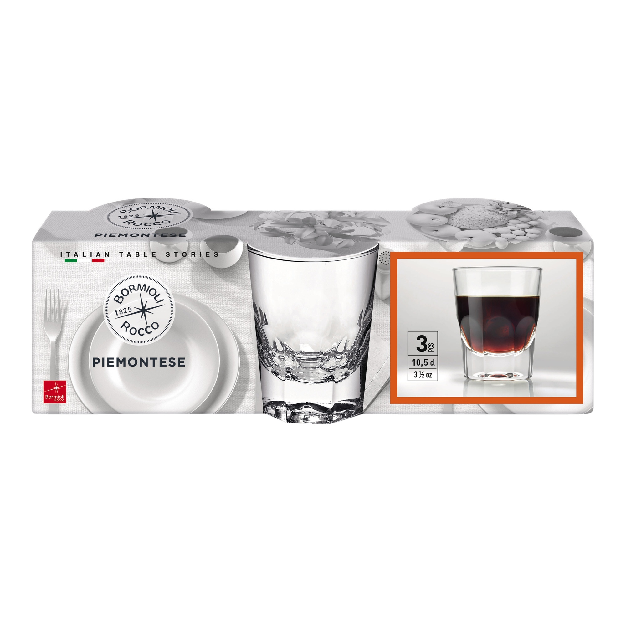 Bicchieri Piemontesi Bormioli - Confezione Da 3, Capacità 11 Cl, Per Bevande - Foto 4