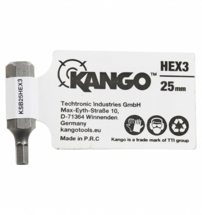 Kango KSB25HEX3 25mm HEX3 Screwbit [155658]