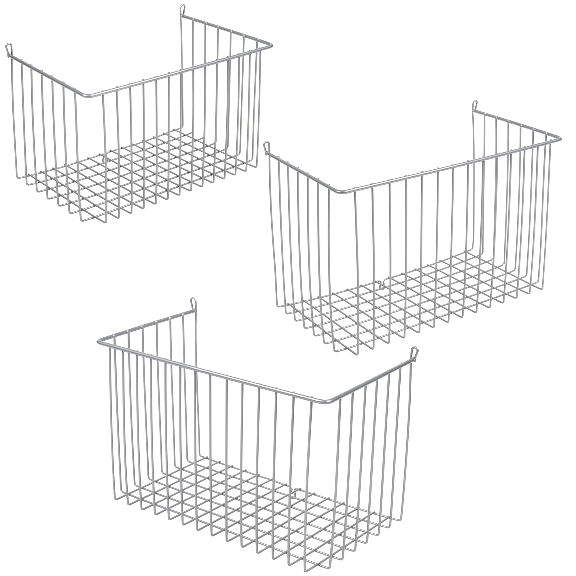 Aufbewahrung Wand 3 Körbe Schrank Tür Organizer Metall Regal Rack Set