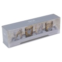 Tealight Holder Set White and Brown [350305]