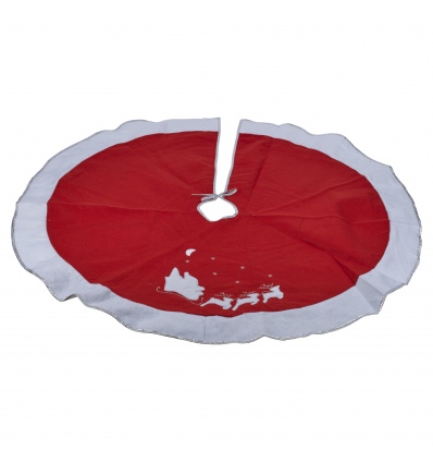 120cm Christmas Tree Skirt Sleigh Design [754431]