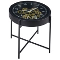 Clock Tea Table 42cm Black [208386]