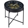 Clock Tea Table 42cm Black (208386)