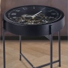 Clock Tea Table 42cm Black (208386)