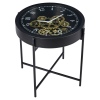 Clock Tea Table 42cm Black (208386)