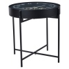 Clock Tea Table 42cm Black (208386)